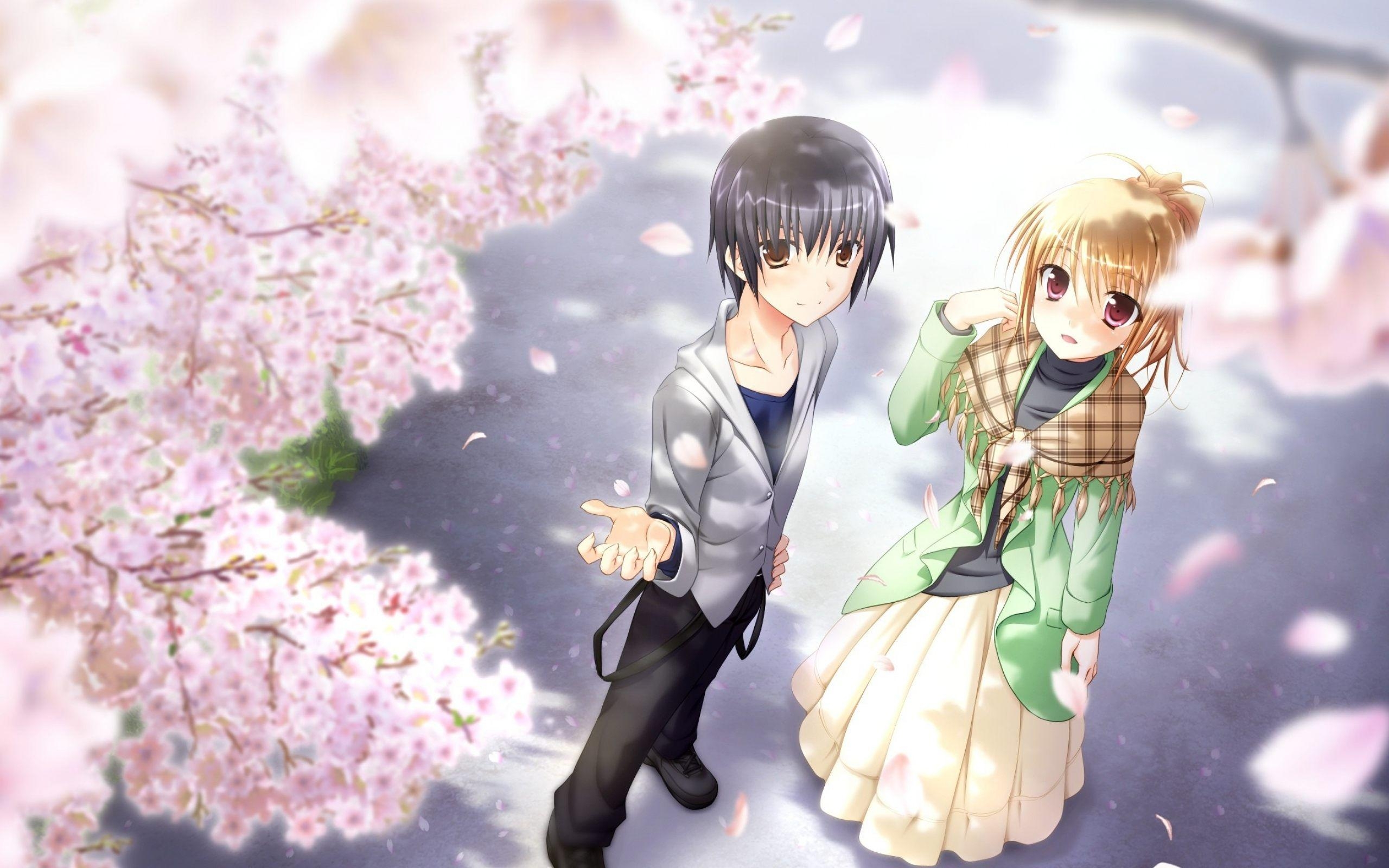 2560x1600 Lovely Amine Couple HD Wallpaper, Desktop