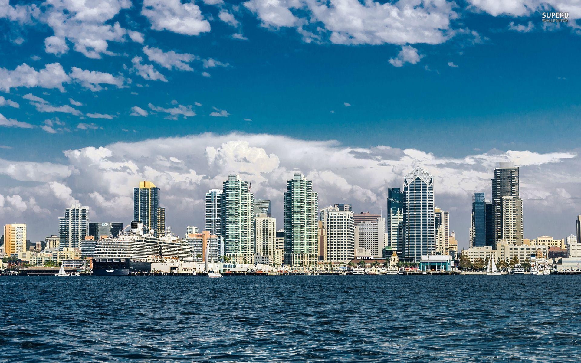 1920x1200 San Diego Skyline wallpaper. San Diego Skyline, Desktop