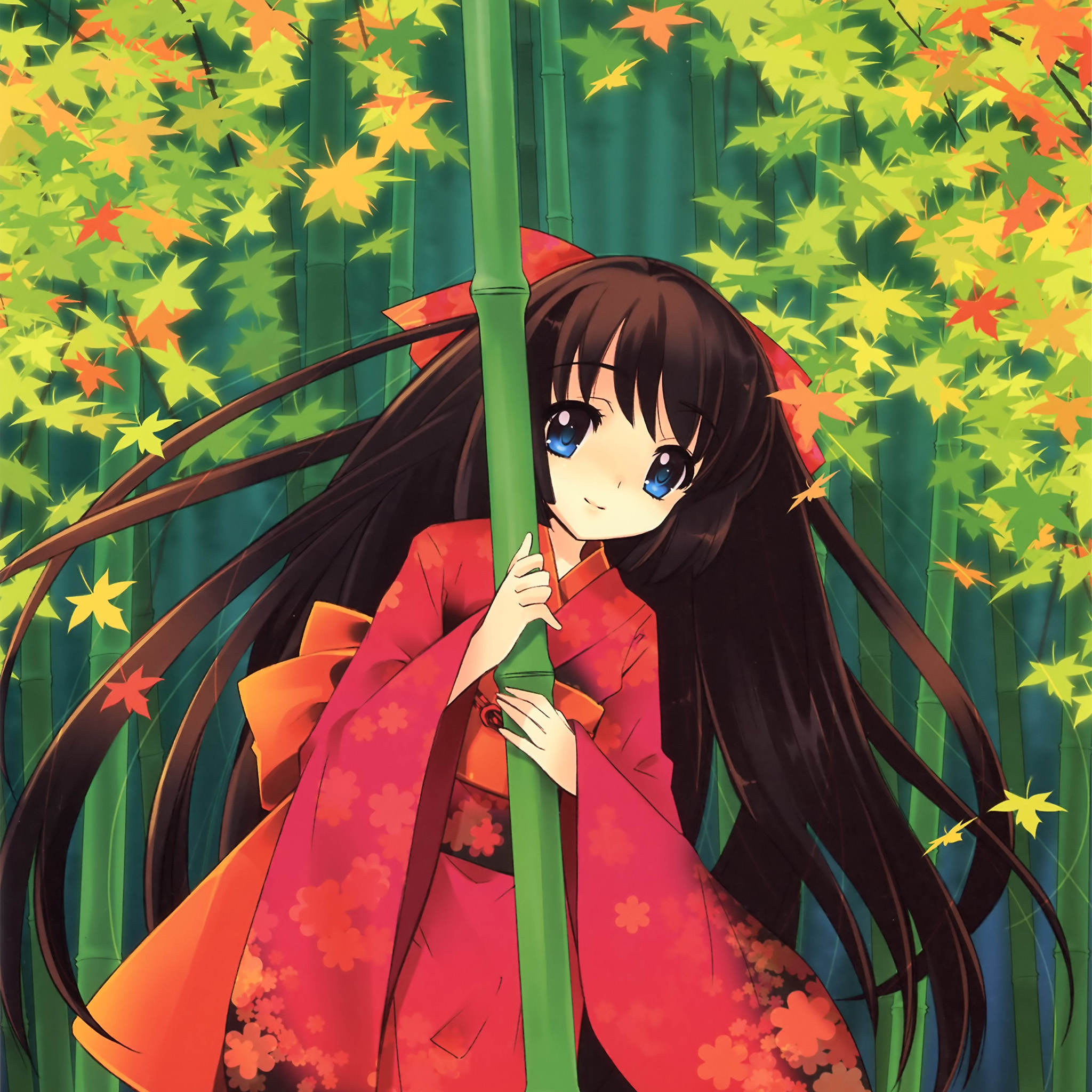 2050x2050 Anime Girl Japan Art Cute, Phone