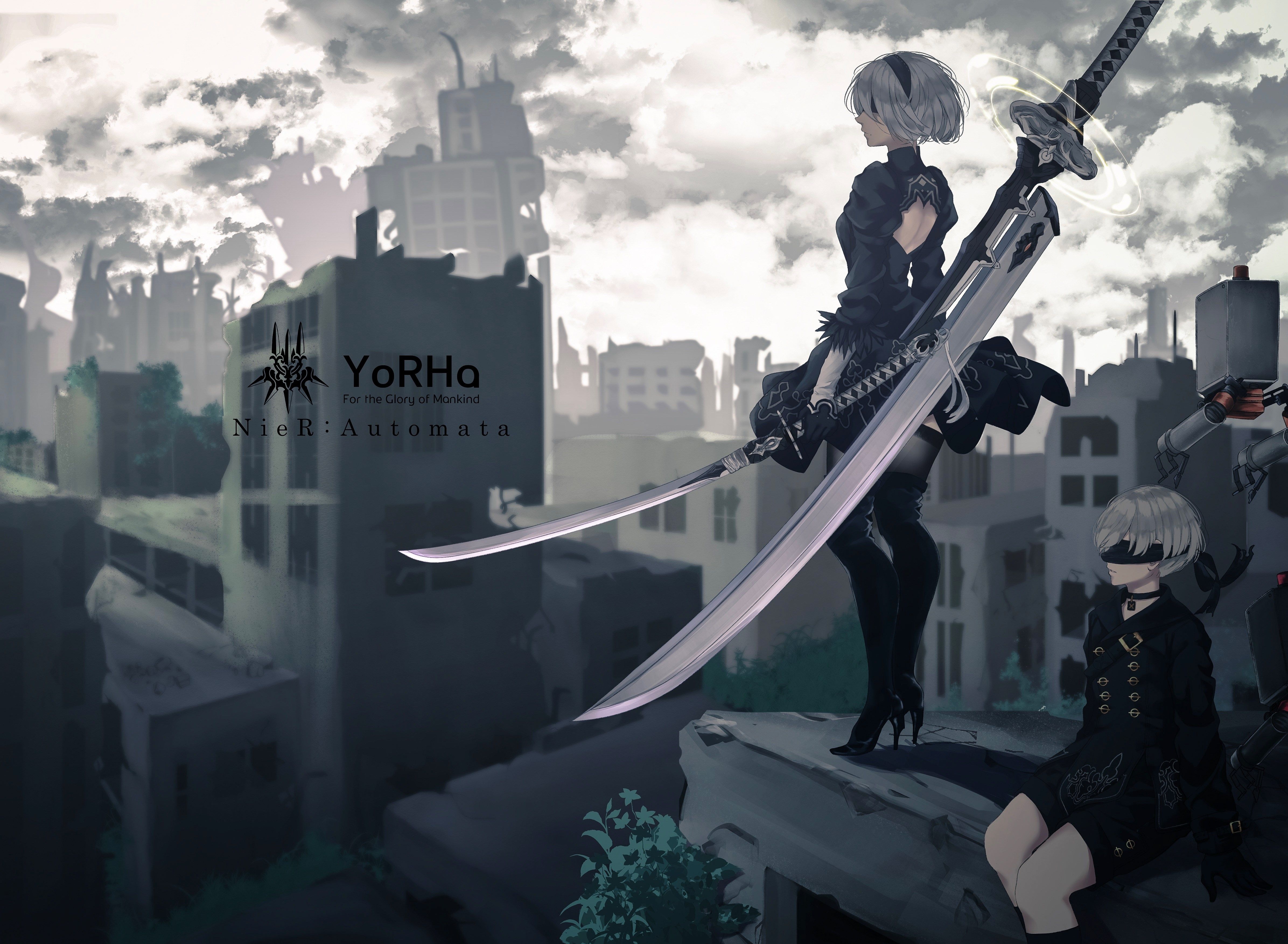 4790x3510 Background In High Quality automata. Nier, Desktop