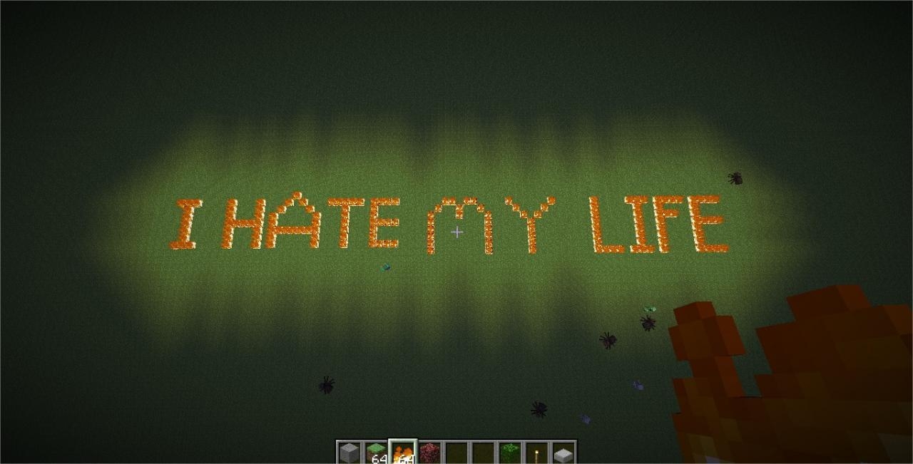 1280x660 I hate my life Minecraft Map, Desktop