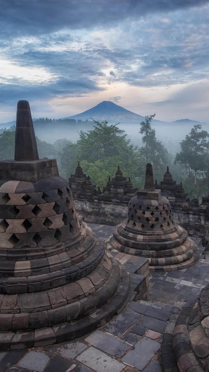 720x1280 indonesia, the temple, borobudur, java, architecture, Phone